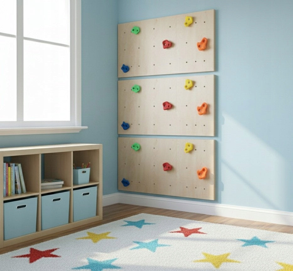 = Home climbing wall for children 120x60 + climbing stones = Manufacturer code 04