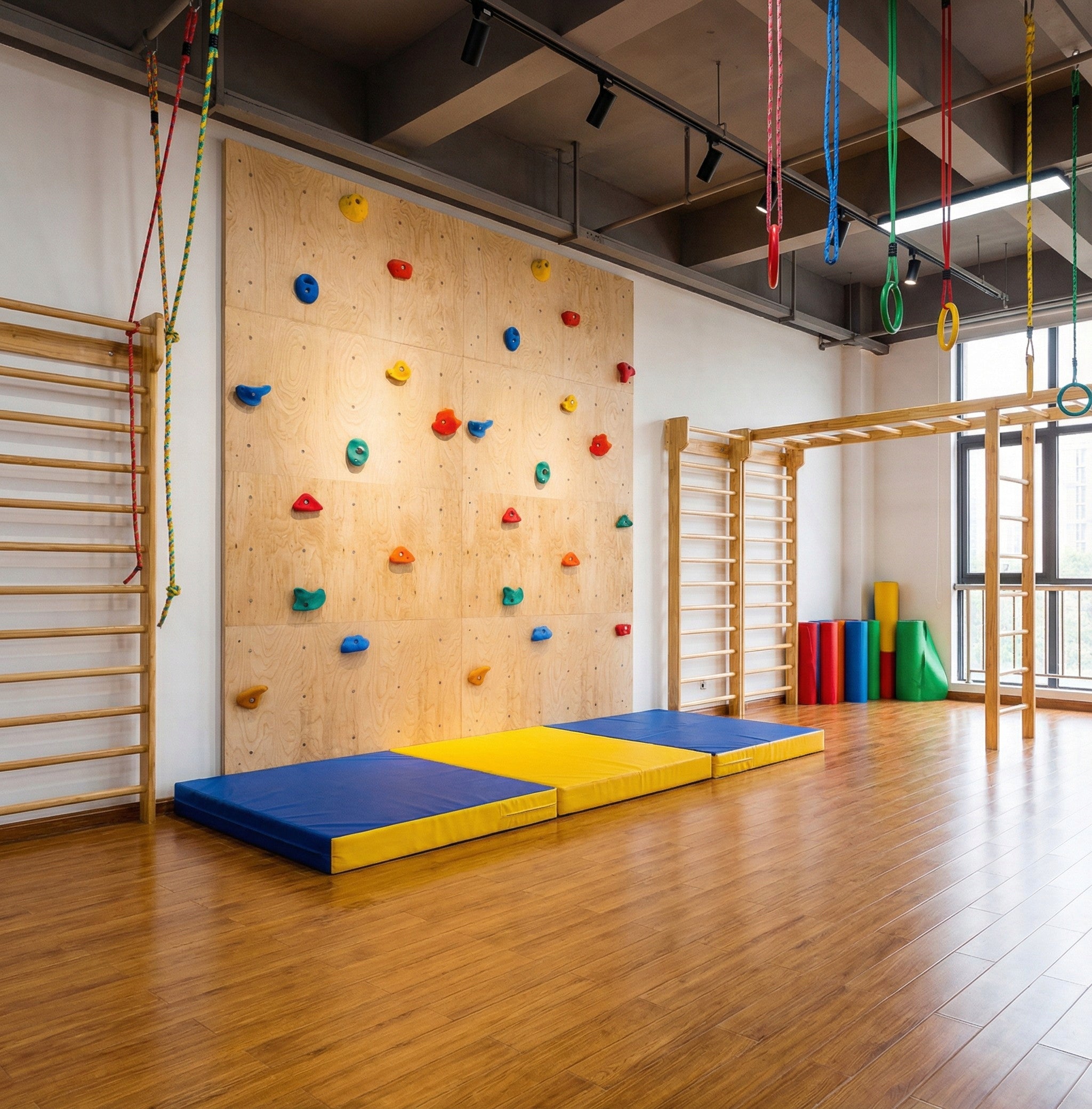 = Home climbing wall for children 240x120 + climbing stones = Character/Title none