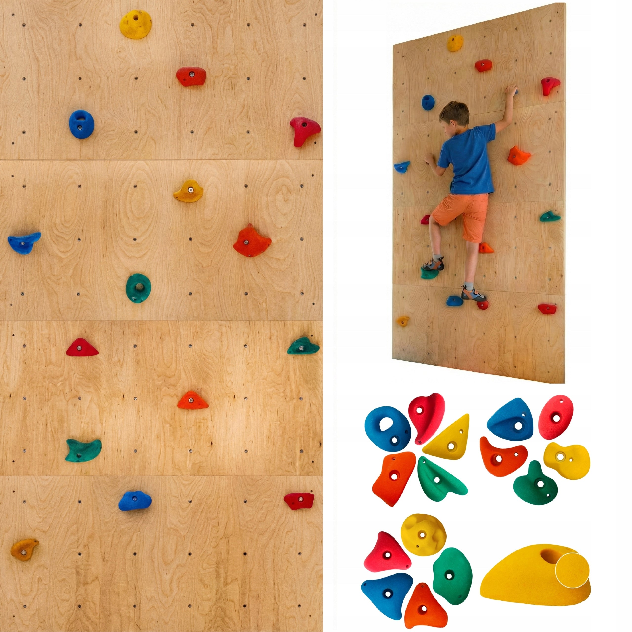 = Home climbing wall for children 240x120 + climbing stones =