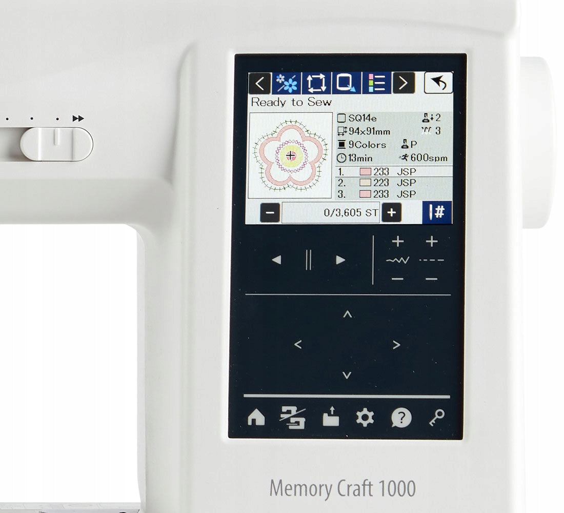 Home computer embroidery machine JANOME MC1000 + FREEBIES Sewing speed 860 stitches/min