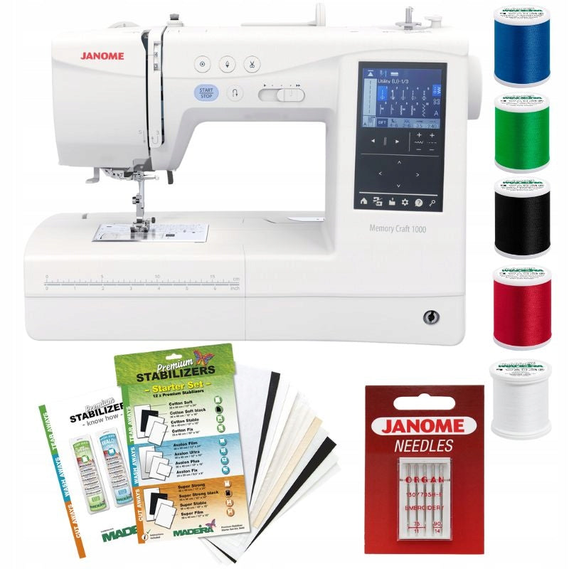 Home computer embroidery machine JANOME MC1000 + FREEBIES