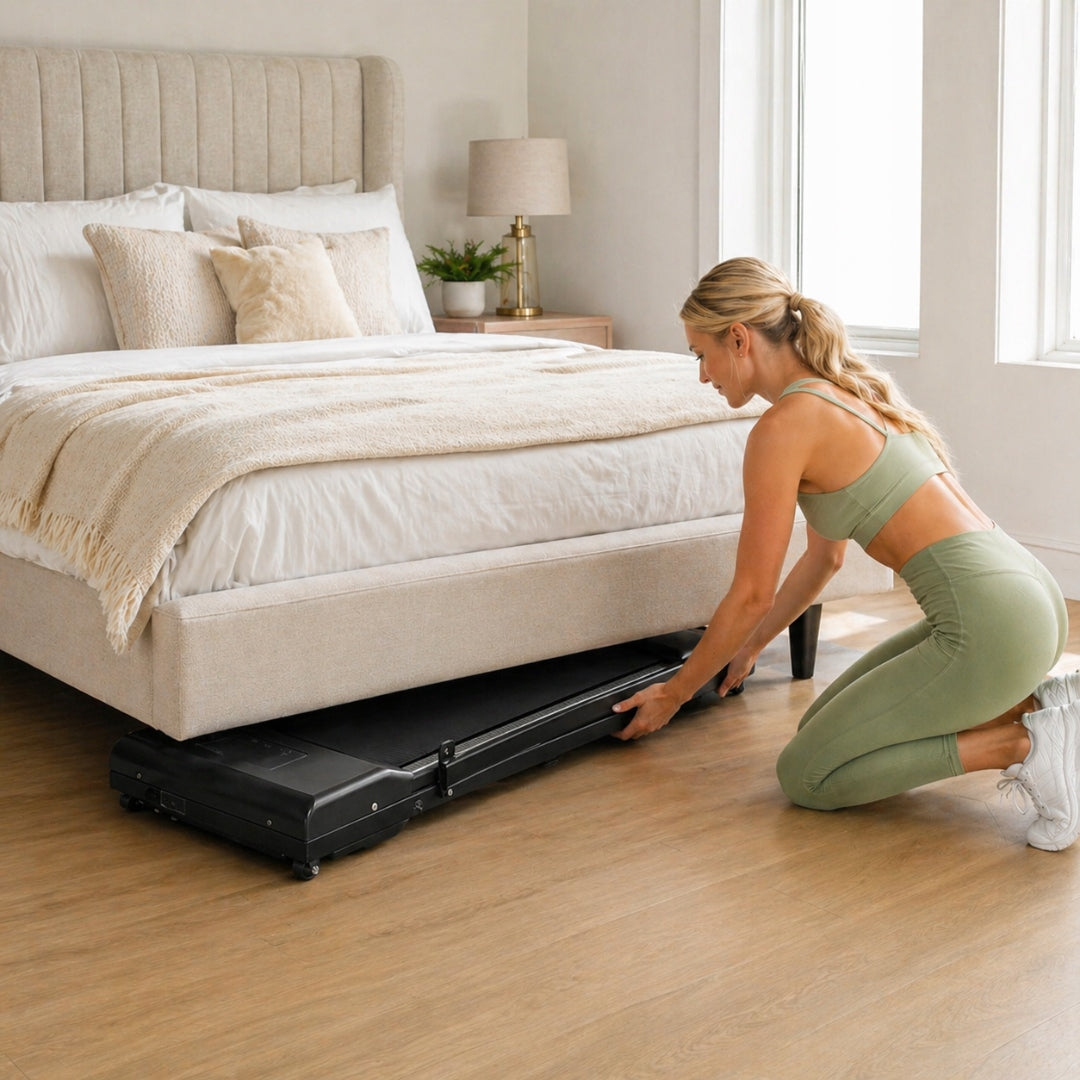 Home electric treadmill 1-10 km/h under bed stand LARGE DISPLAY Kind electric