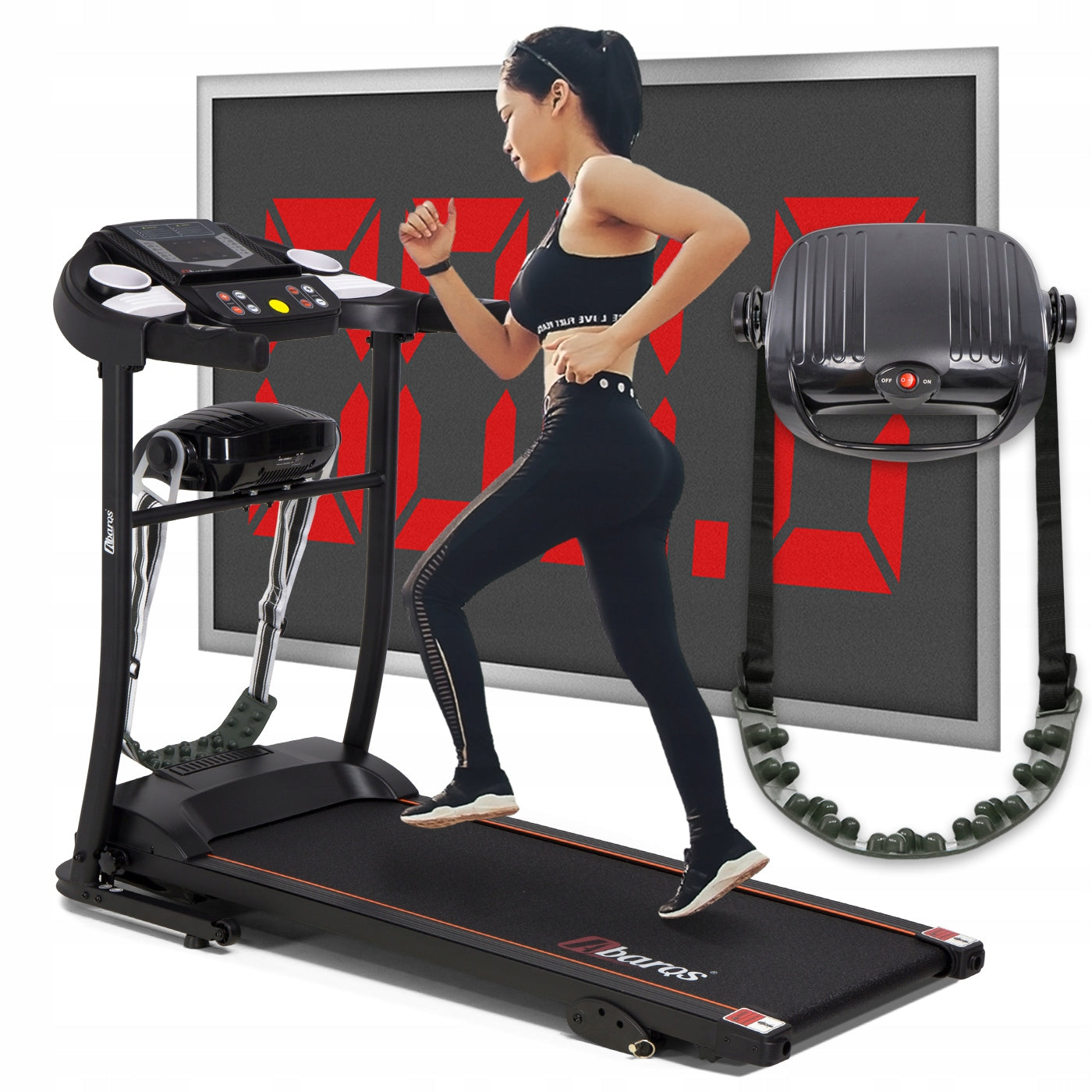 Home electric treadmill AbarQs BZ-40.M up to 110 kg 12km/h with massager