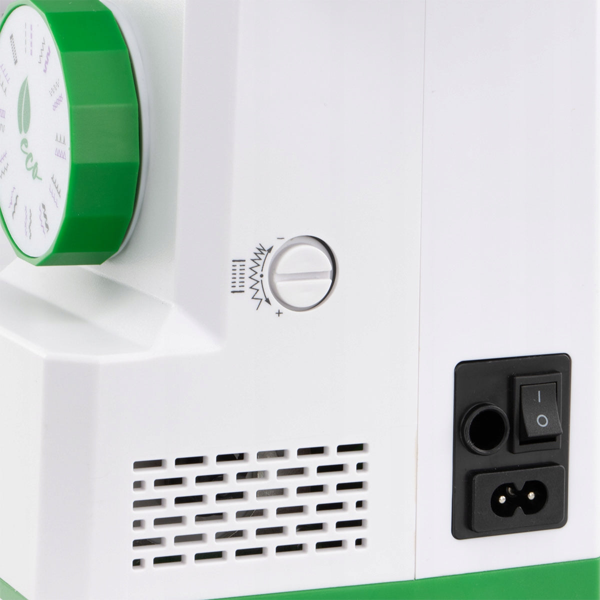 Home sewing machine TEXI FORCE with powerful 100W AC SERVO motor Dominant color white