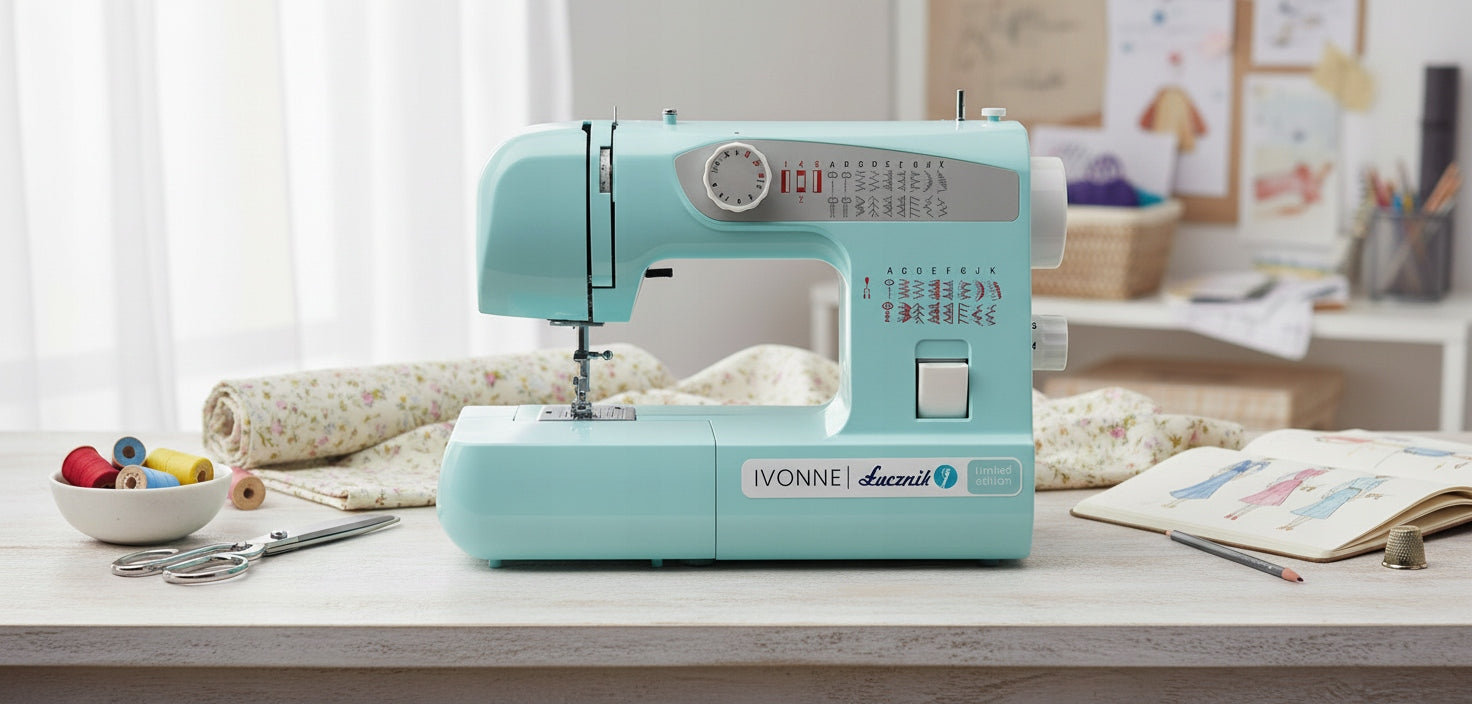 Home sewing machine Łucznik Ivonne 38 stitches double needle overlock Brand Łucznik