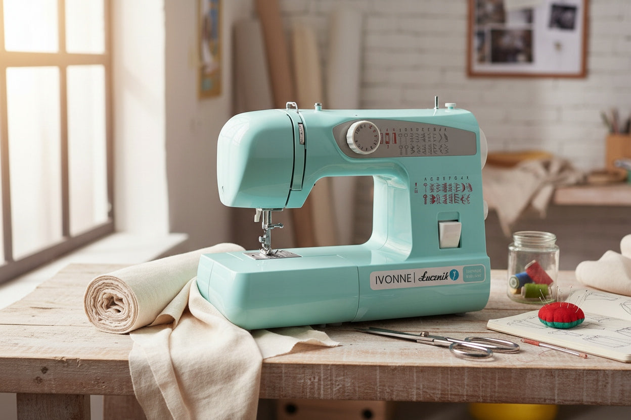 Home sewing machine Łucznik Ivonne 38 stitches double needle overlock Packaging status original