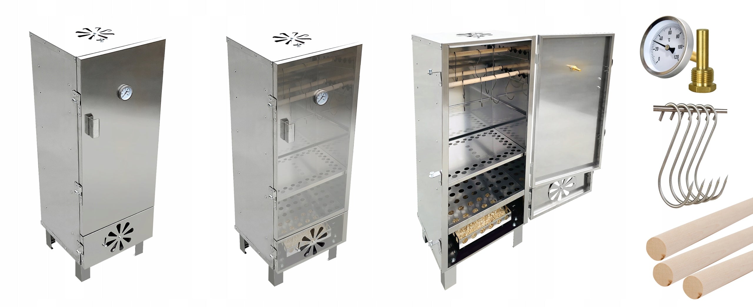 Home smokehouse stainless garden smoker steel Manufacturer code FW