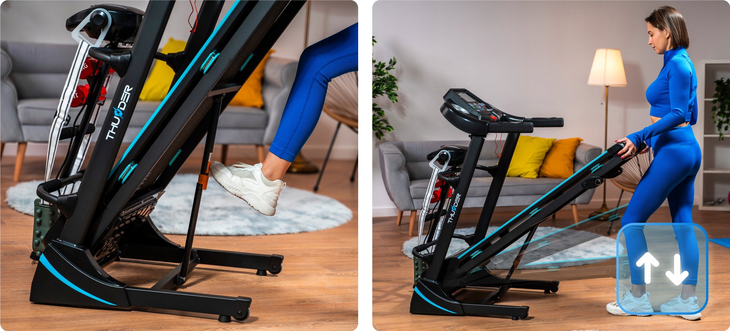 Home treadmill electric training 140kg massager cushioning application Measurements training duration distance speed pulse burned calories fat