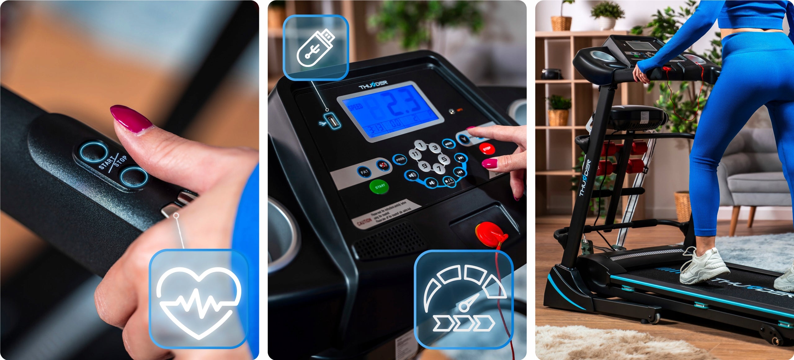 Home treadmill electric training 140kg massager cushioning application Model ICON-D