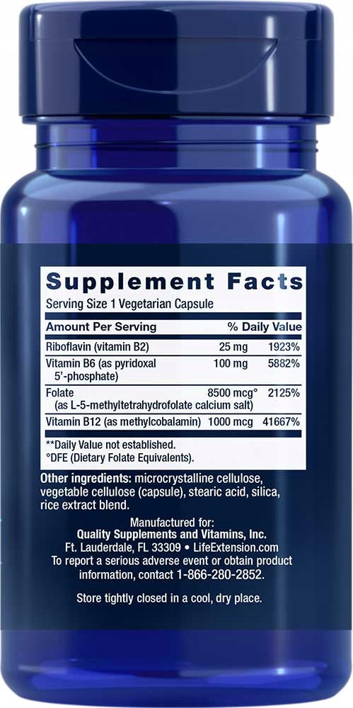 Homocysteine Resist capsules Dietary supplement Life Extension 60 pcs. Manufacturer code 02121