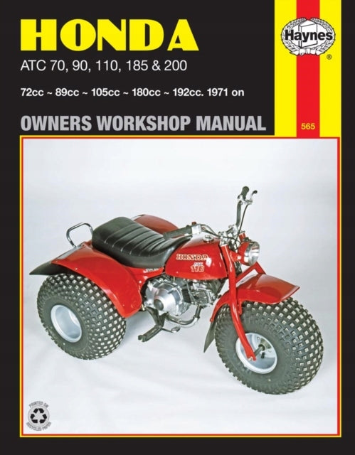 Honda ATC70, 90, 110, 185 &amp; 200 (71 - 85) Haynes Repair Manual Überarbeitete Ausgabe 