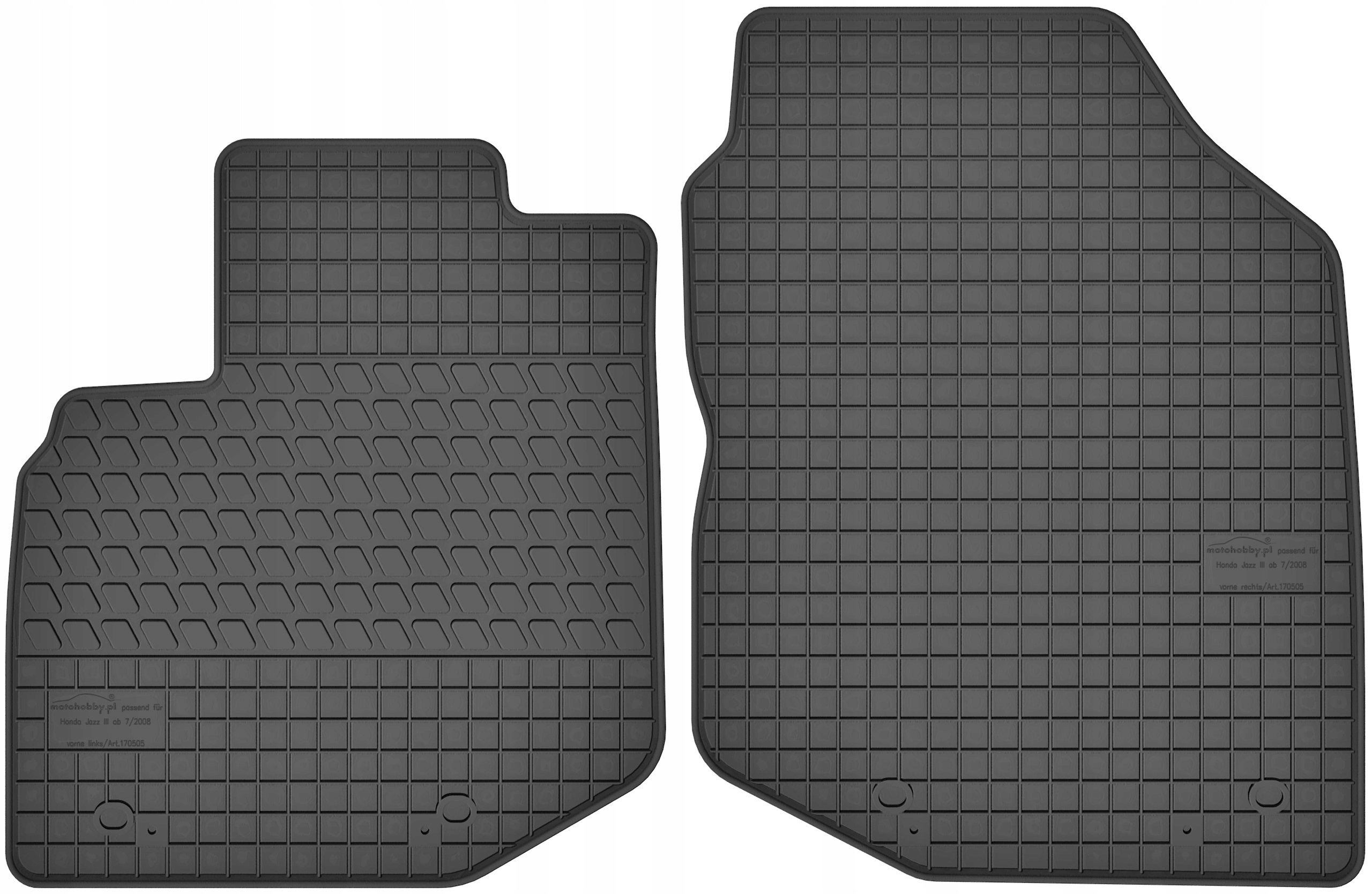 Honda Jazz III RUBBER RUGS DEDICATED FRONT