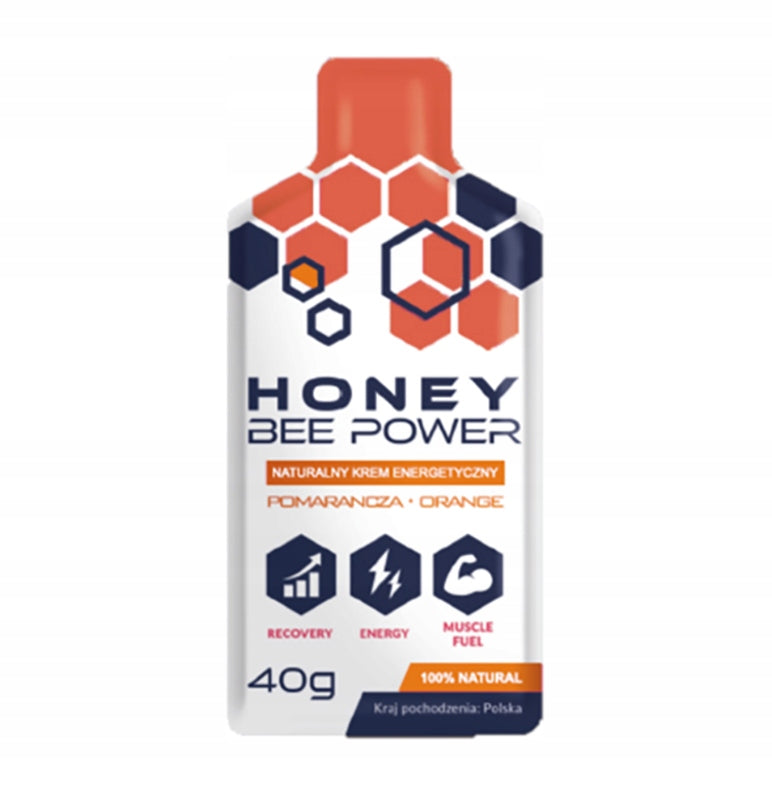 Honey Bee Power energy gel orange flavor 40g honey