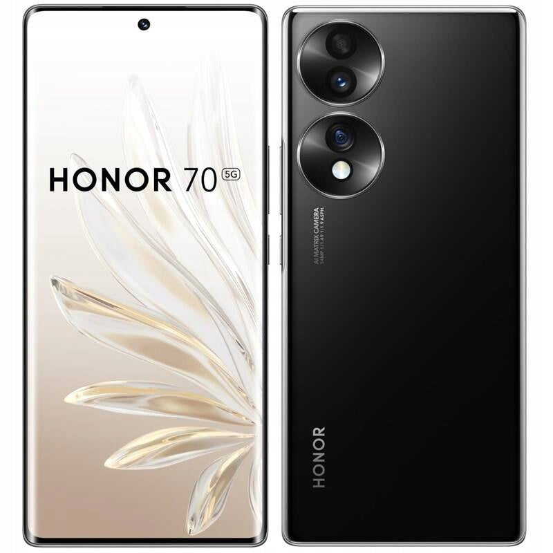 Honor 70 5G smartphone | Midnight Black | 8/128GB | NFC | 4800mAh | PL Packaging status original