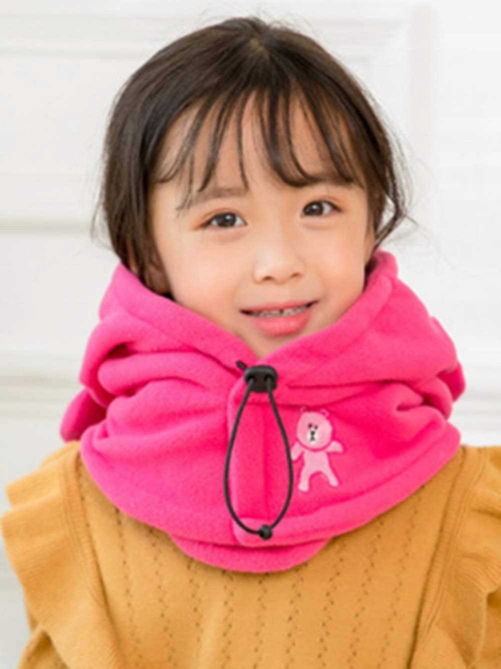 Hood Children Girls Gar? Ons 3 in 1 Hat+ Color white