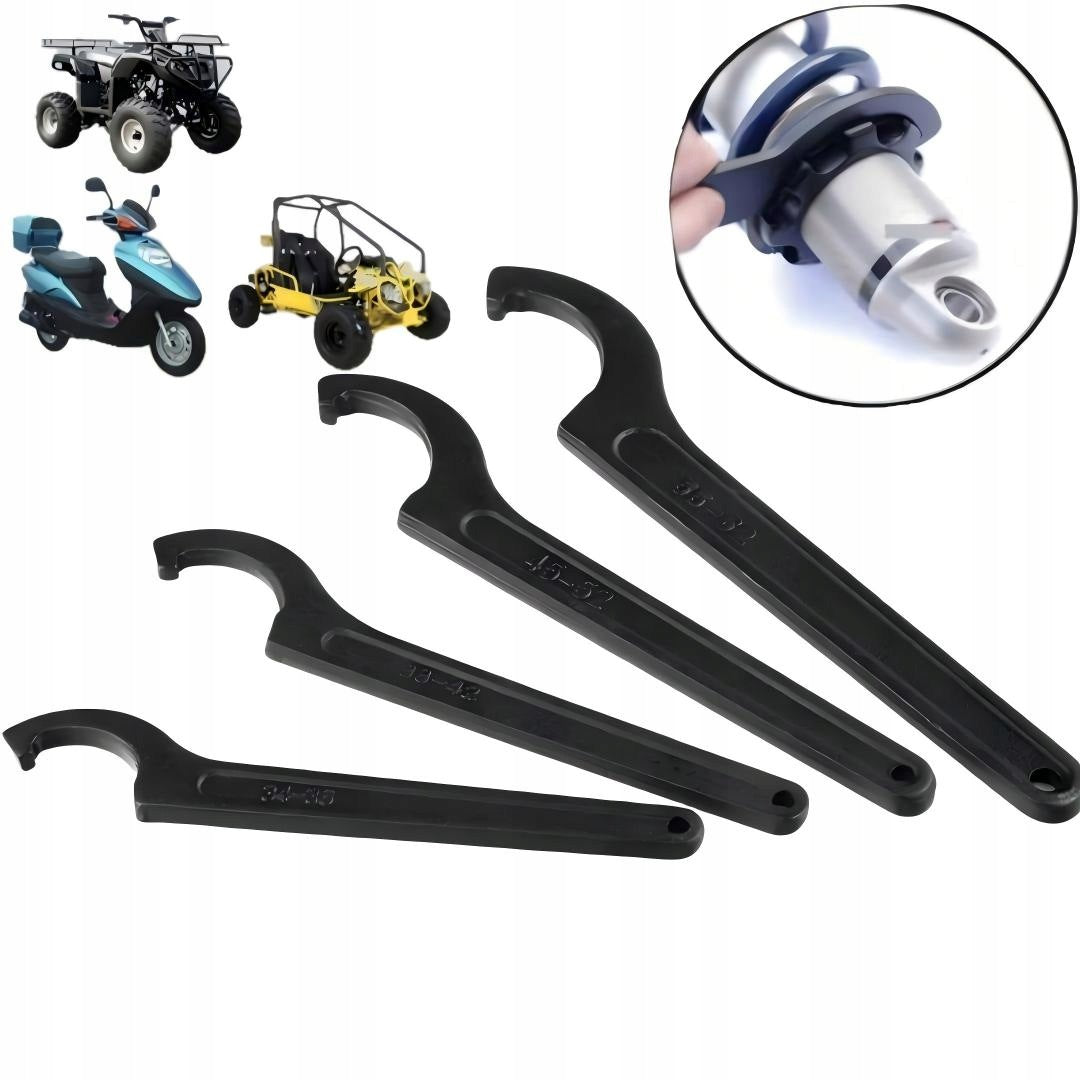 Hook Spanner Wrench Set with Pin/Nose, 34-62 mm