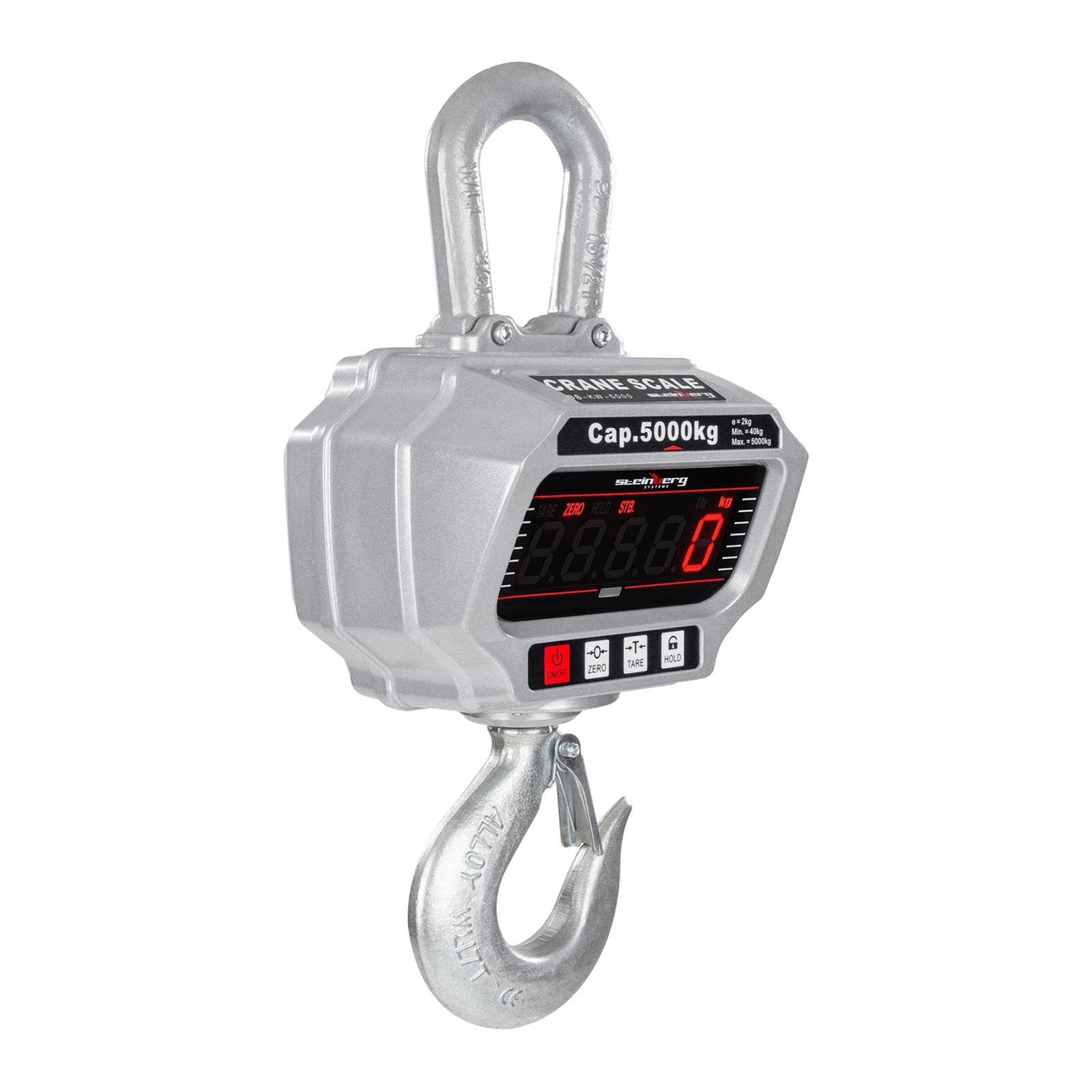 Hook scale remote controlled lifting capacity 5 TON LED with remote control for crane Brand Steinberg Systems