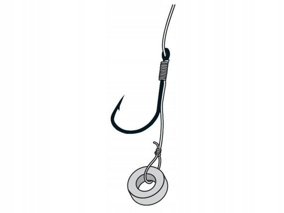 Hook with line leader Jaxon #12 0,20mm 8pcs ready with Eraser Method