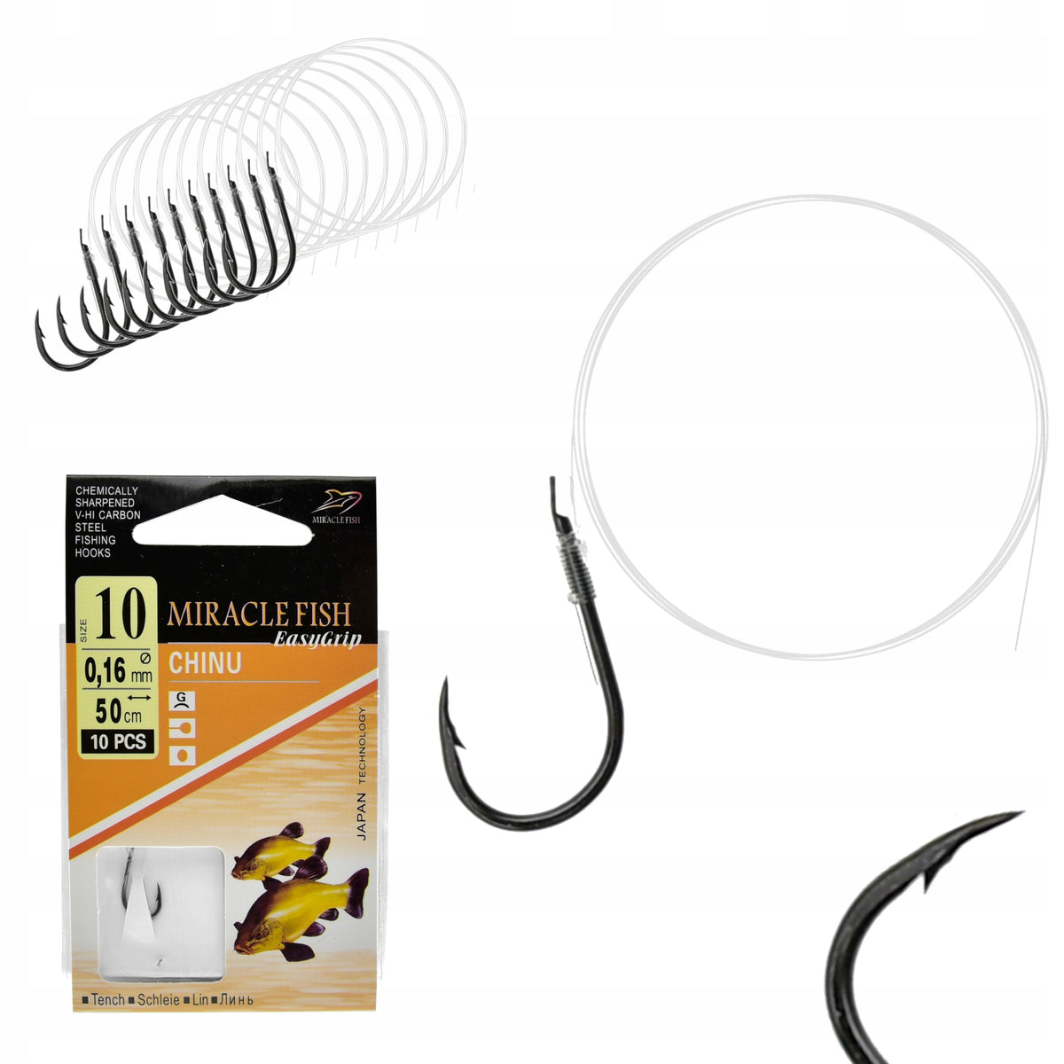 Hooks TIED CHINU Leaders READY 10 PCS r 10