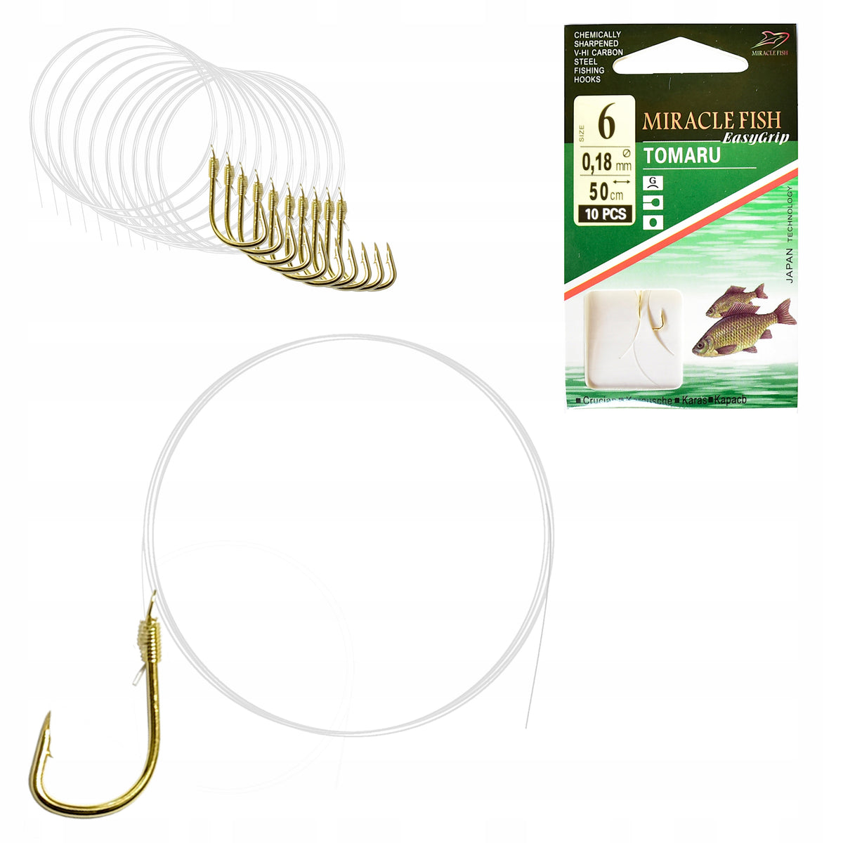 Hooks TIED TOMARU Leaders READY 10 PCS r 6