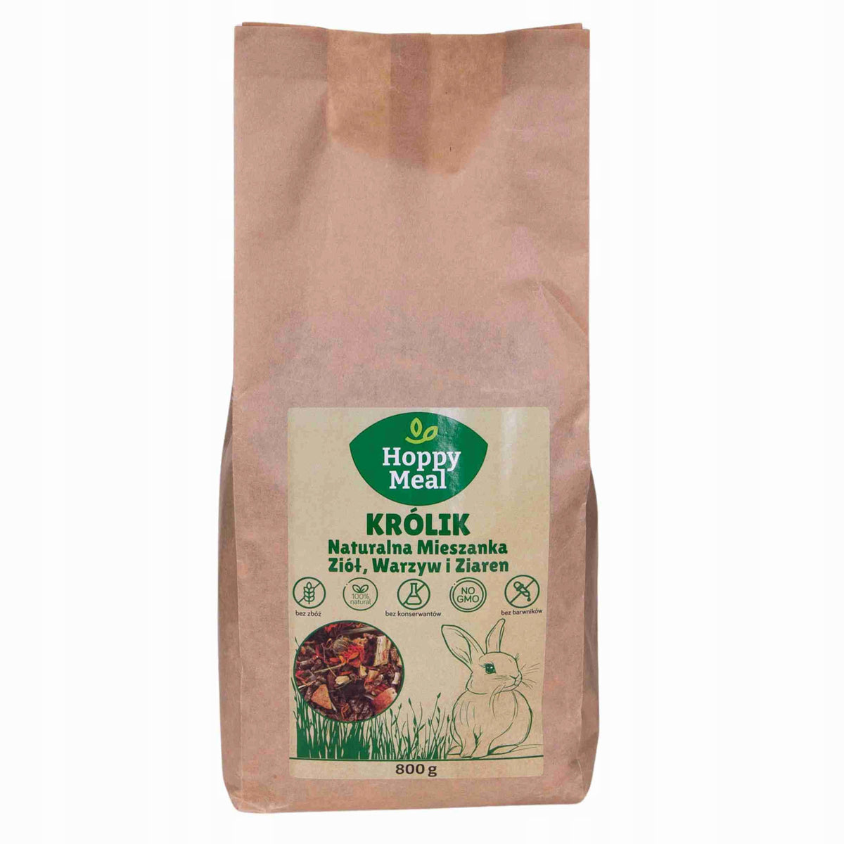 Hoppy Meal Rabbit Food Mixture For Rabbit Rodent 800g