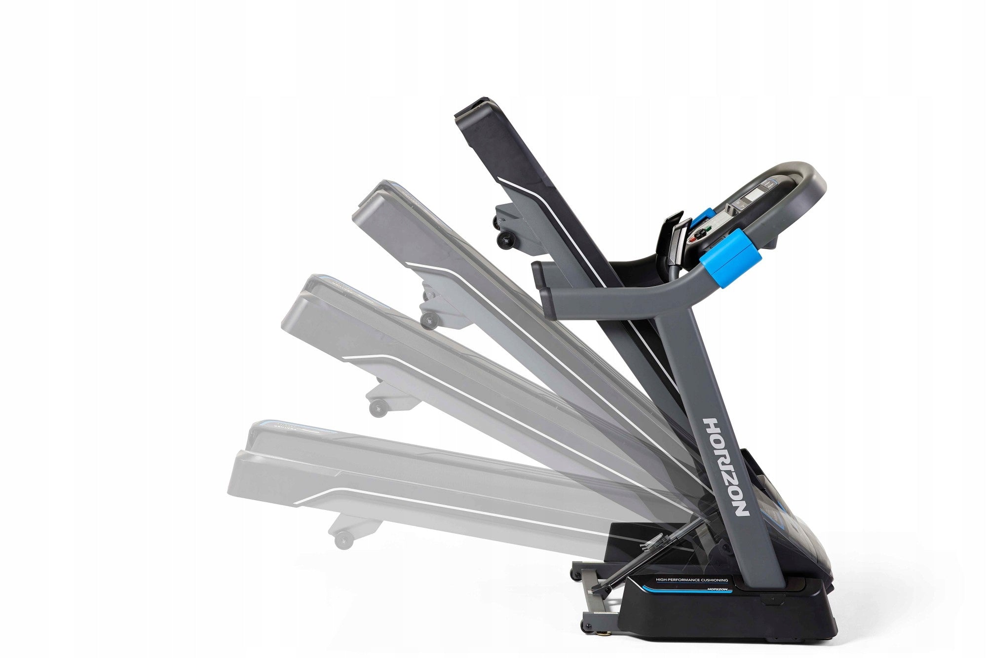 Horizon 7.0 AT electric treadmill up to 150 kg Measurements training duration distance speed pulse burned calories