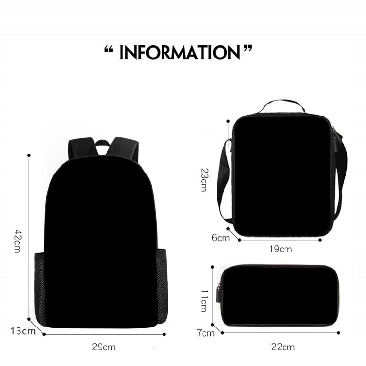 Horse Backpack, Pencil Case, Shoulder Bag 3Pcs Animal Horse 3D Set Manufacturer code hhfhfhhhger
