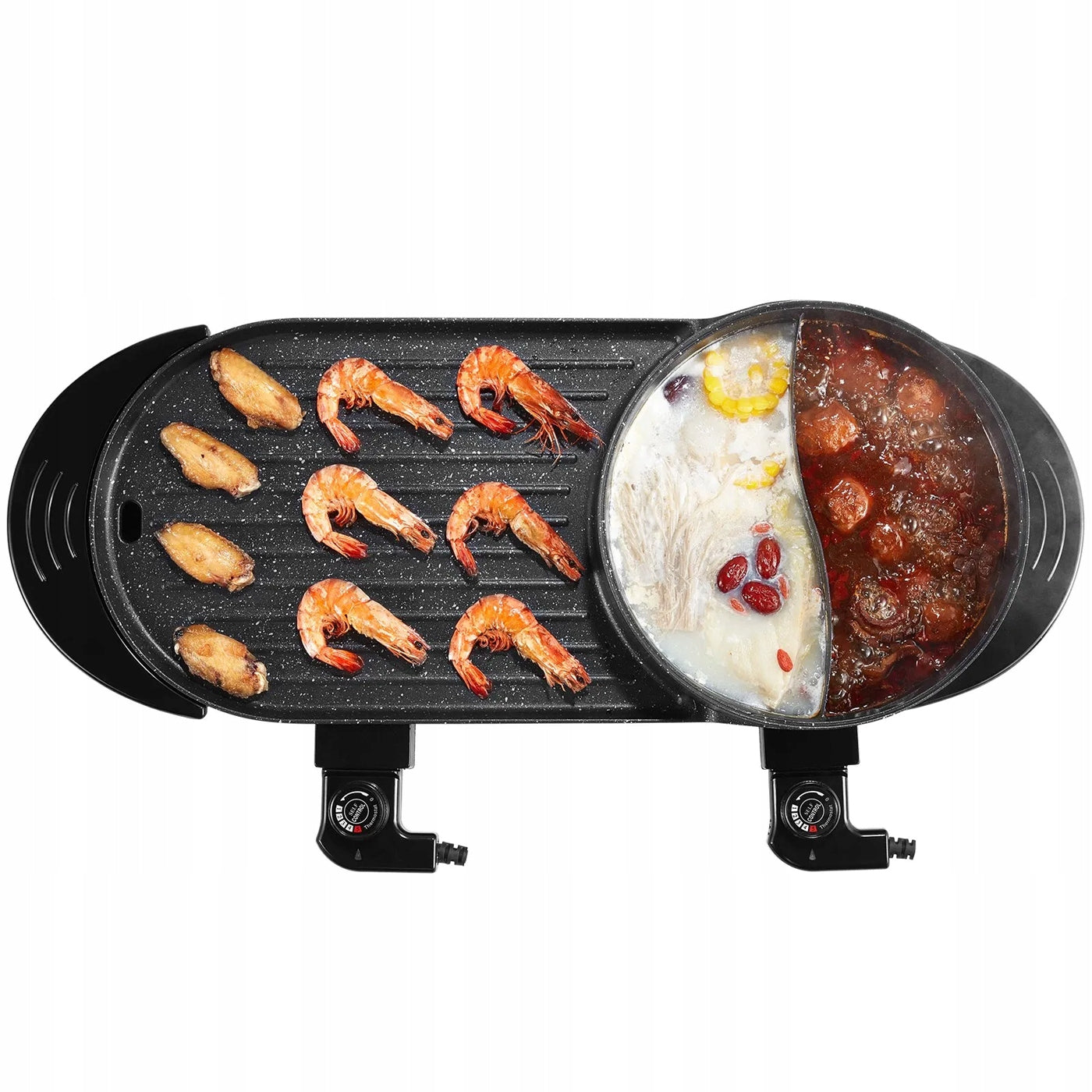 Hot Pot with Grill 2in1 Korean BBQ Shabu Shabu Smokeless 2200W Packaging status original