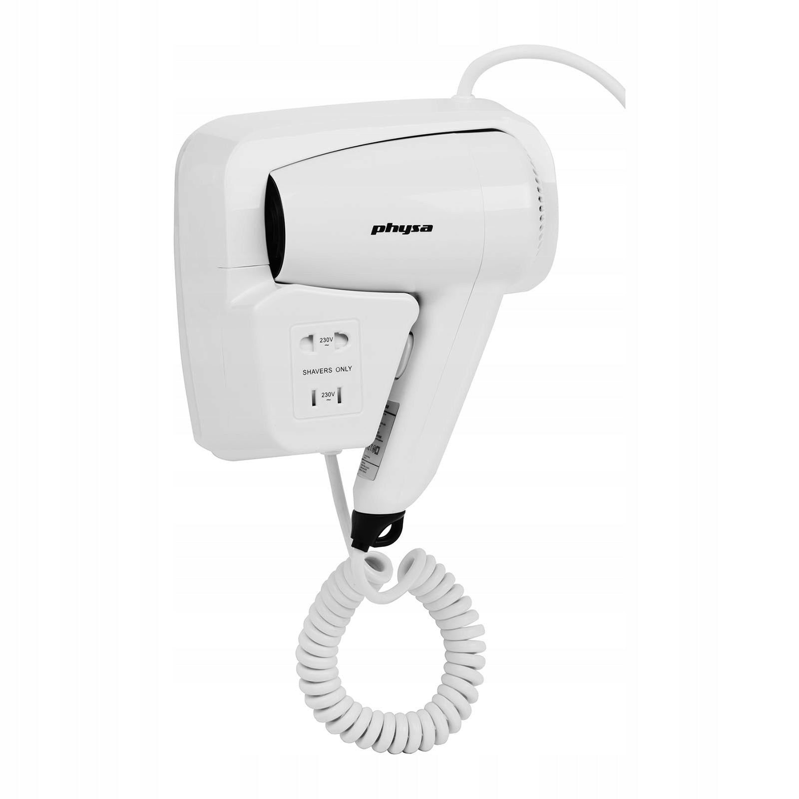 Hotel Wall Hair Dryer 1200W Physa Sicco white IPX4 Brand Physa