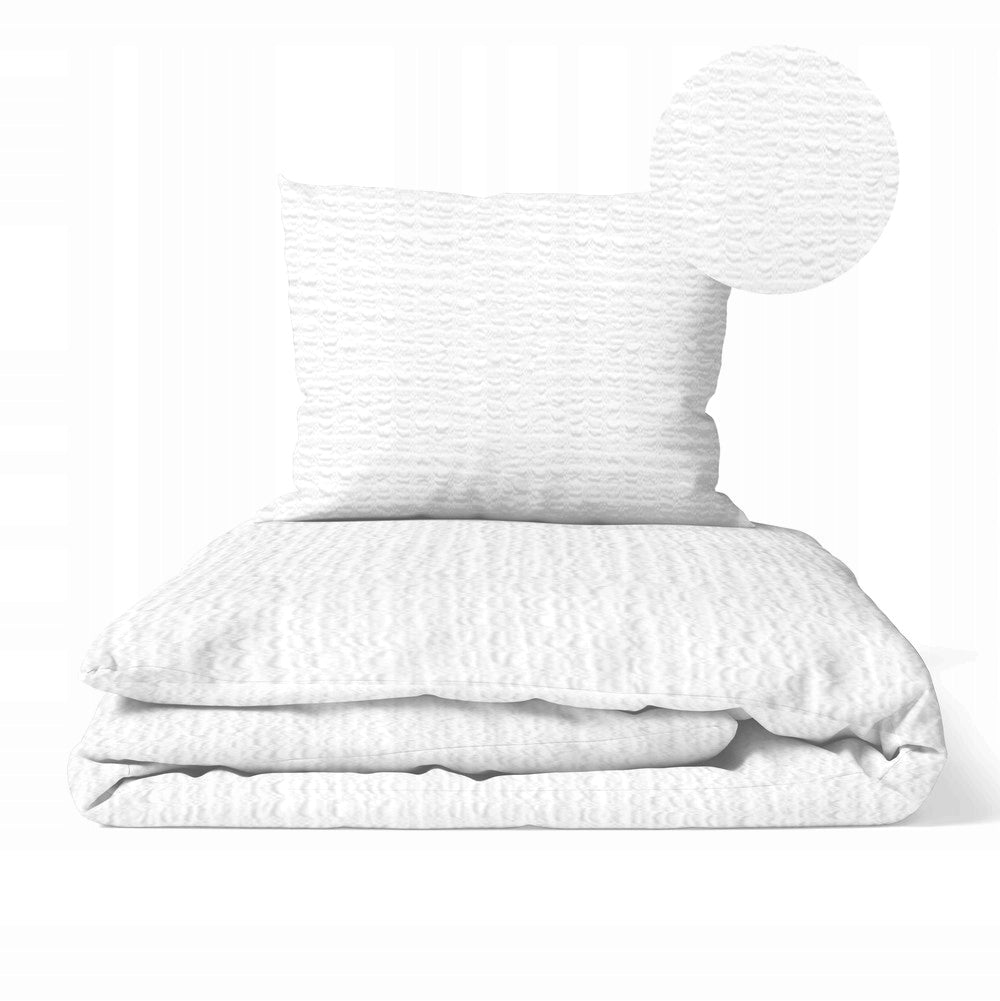 Hotel white bedding with bark WHITE BARK bedding 160x200 + 70x80 for hotel
