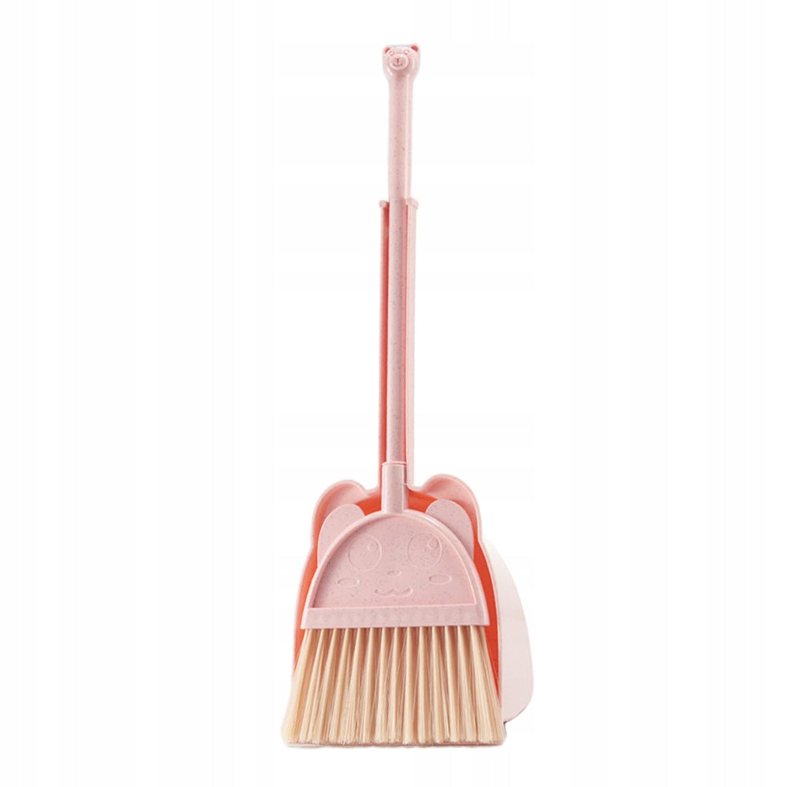 Household Mini Kids Broom And Dustpan Set, Cleaning Sweeping Play Set, pink