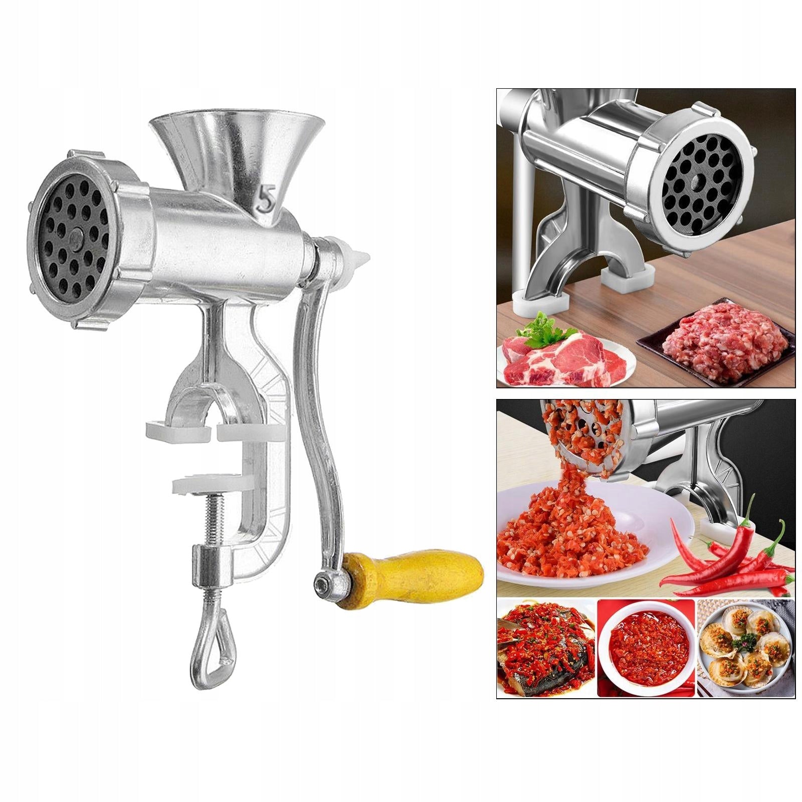 Household Stainless Steel Manual Meat Blade, Hand Crank Mincer Mixer, for S Brand no brand