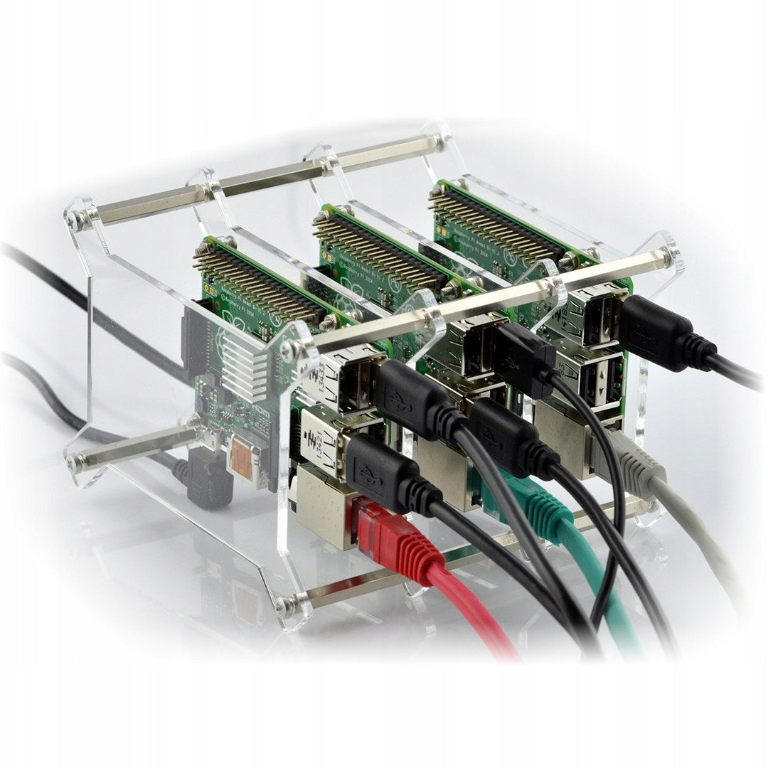 Housing for Raspberry Pi 4B/3B+/3B/2B x3 - open EAN (GTIN) 5904422362775