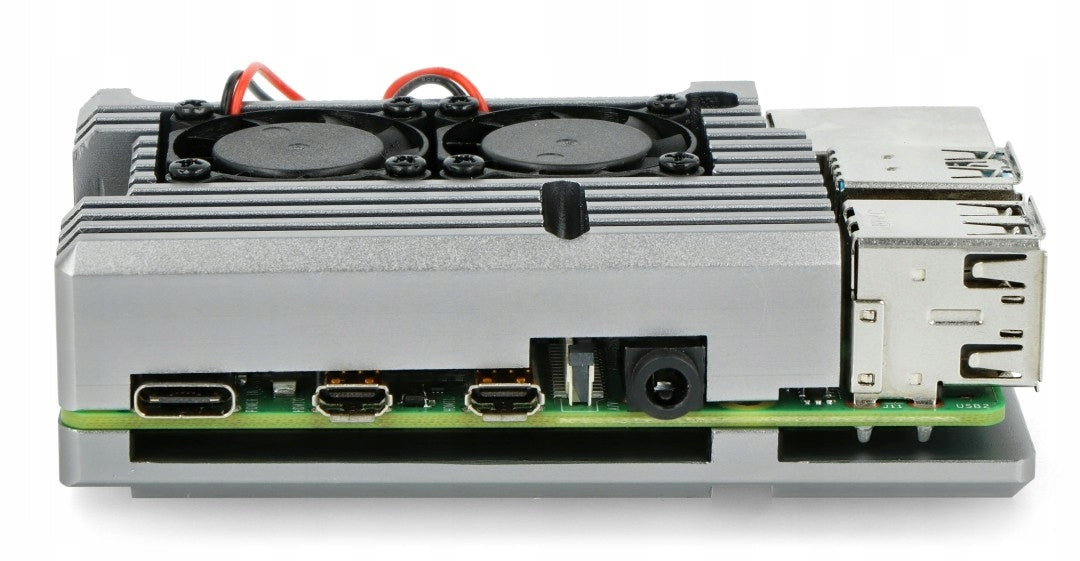 Housing - heat sink for Raspberry Pi 4 with fan grey Manufacturer code b/d