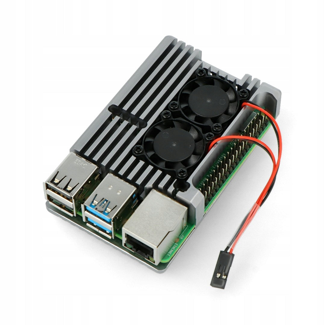 Housing - heat sink for Raspberry Pi 4 with fan grey