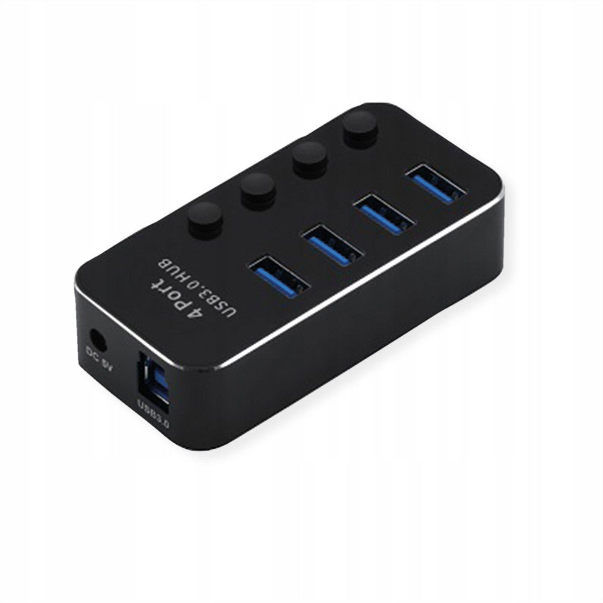 Hub 4x USB 3.2 Gen 1 LED switch black Manufacturer code 14.02.5056