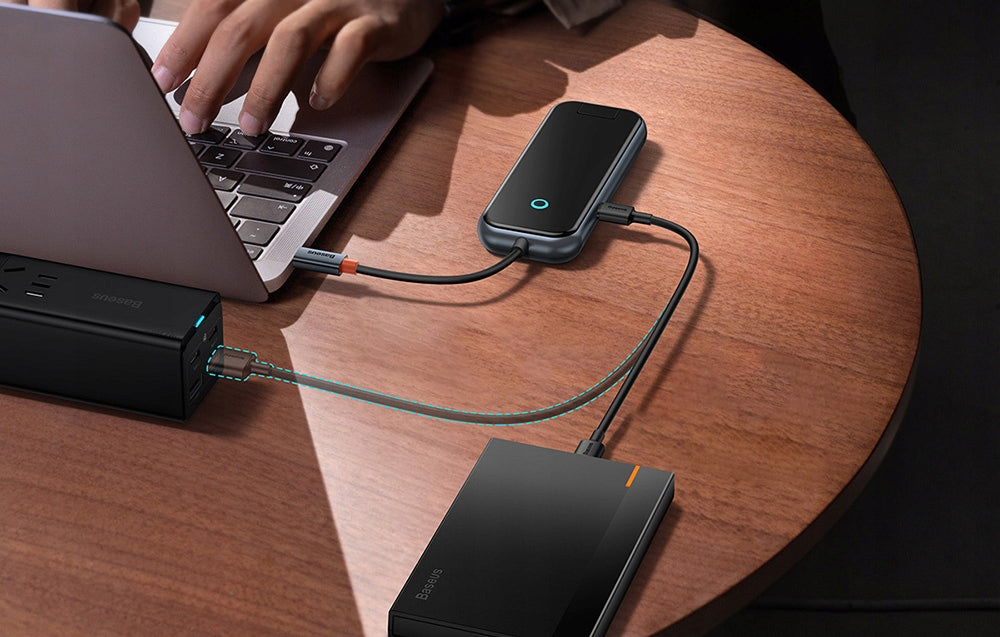 Hub 5in1 Baseus AcmeJoy series USB-C to 2xUSB 3.0 + USB 2.0 + USB-C PD + RJ4 Manufacturer code WKJZ010113