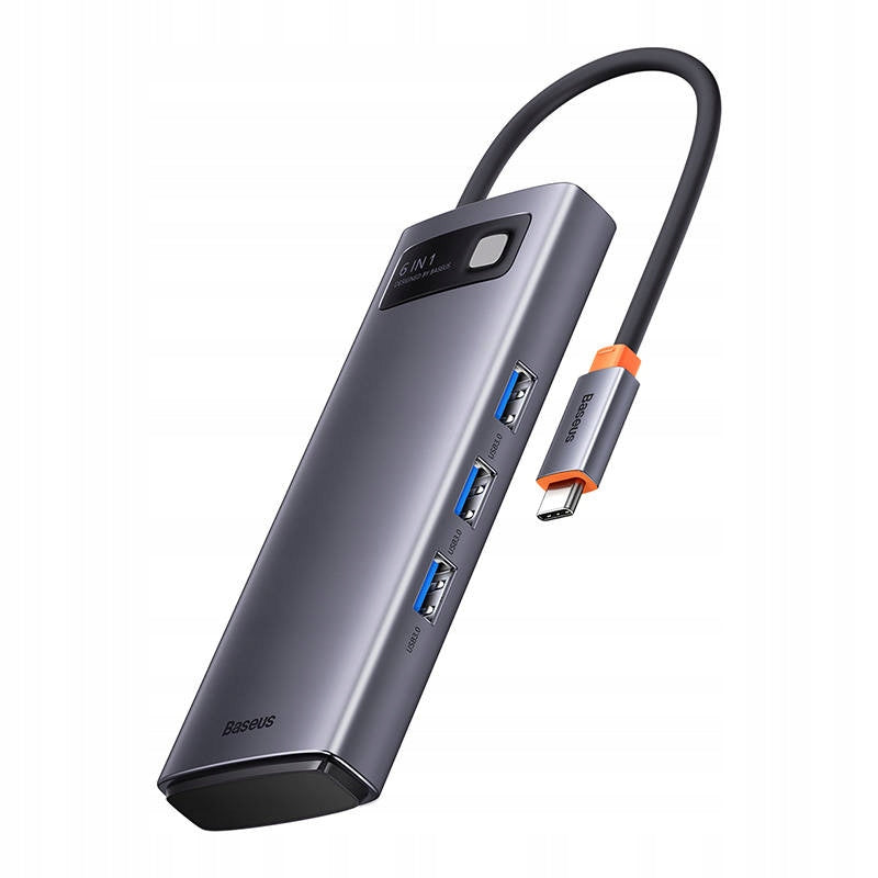Hub 6in1 Baseus USB-C to 3xUSB USB-C PD microSD/SD