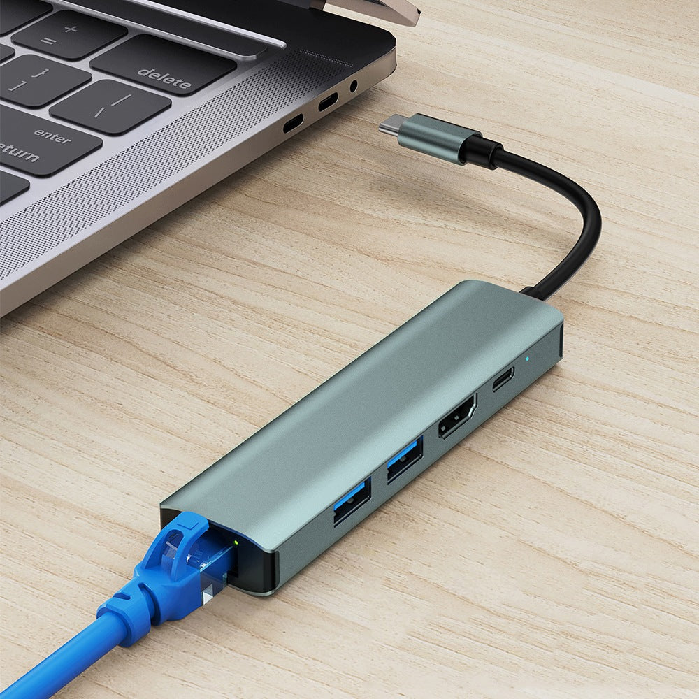 Hub Adapter 5in1 Usb-c Usb Adapter 3.0 / 2.0 Pd 100w Hdmi 4k Practical Packaging status original