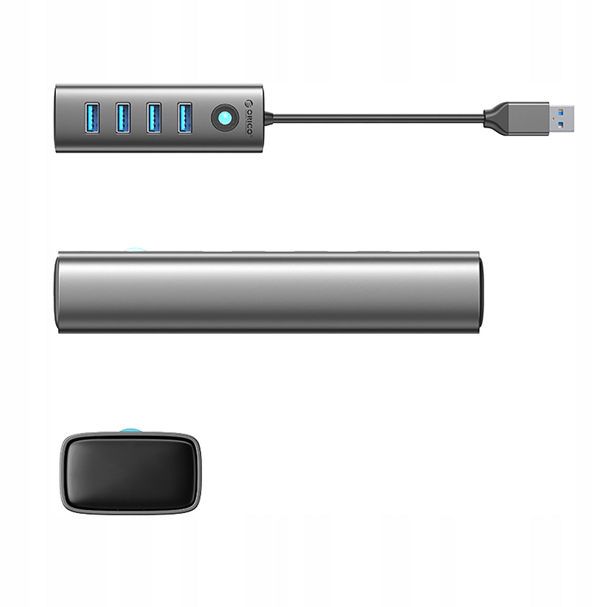 Hub Adapter Splitter PDD4U-U3 4x USB-A - Grey Manufacturer code 535438681