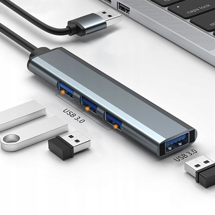 Hub Adapter USB Splitter 3.0 4w1 4x USB 3.0 Tansfer 5Gb/s Fast Manufacturer Qoltec