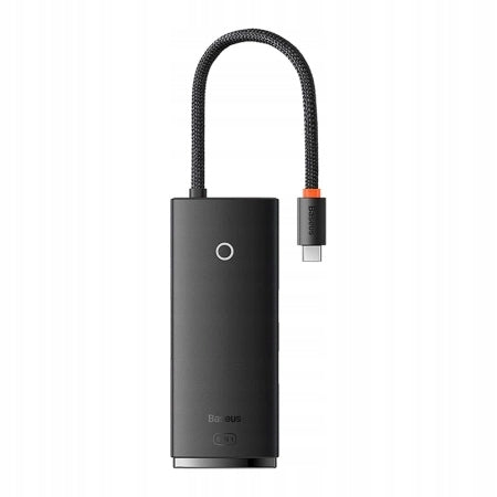 Hub Baseus Lite Series USB-C 6in1 HDMI 4K USB 3.0 PD SD TF BLACK Adapter