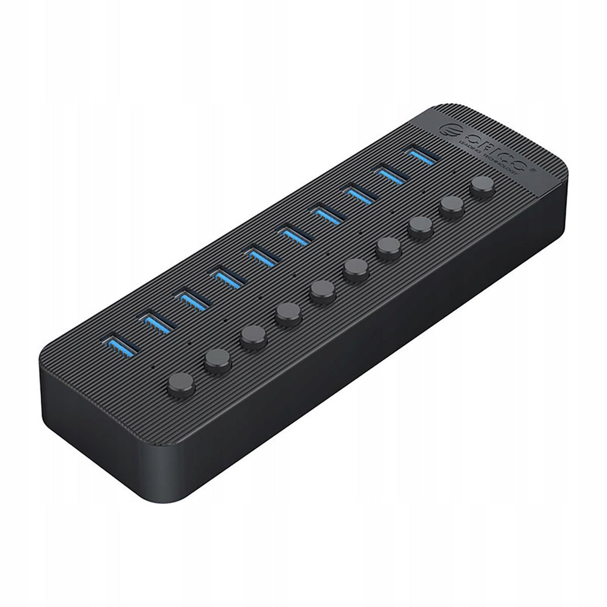 Hub CT2U3-10AB with switches 10x USB-A - black
