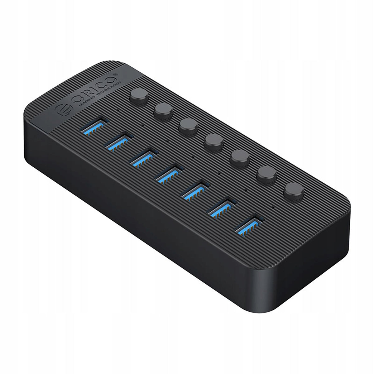 Hub CT2U3-7AB with switches 7x USB-A - black