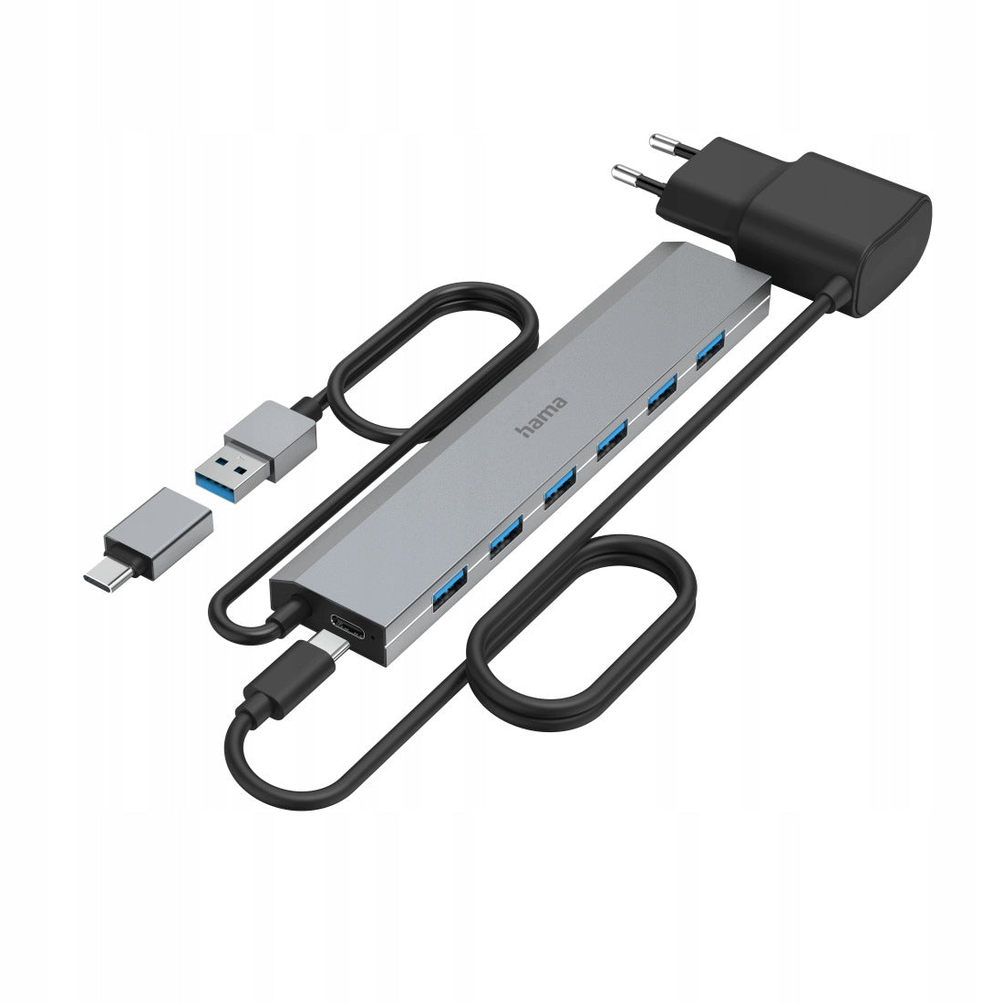 Hub Hama 7 Ports USB 3,2 USB-C Adapter