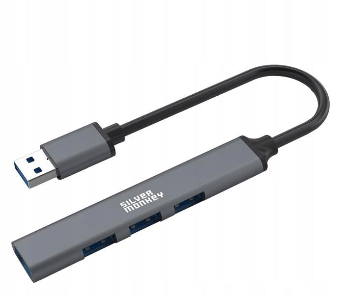 Hub Silver Monkey USB-A - 1x USB 3.0 + 3x USB 2.0 Enthusiast-PC