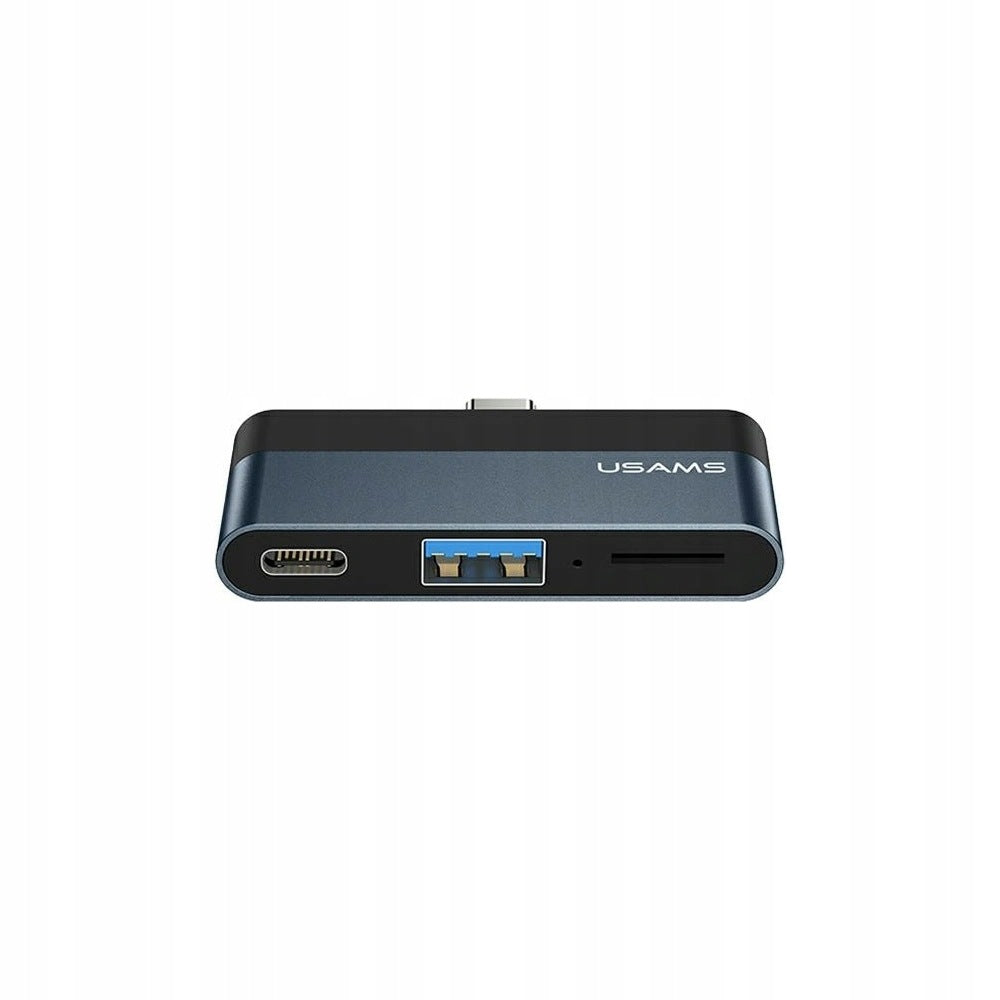 Hub USAMS USB 3.0 USB-C Micro SD Card Reader Grey