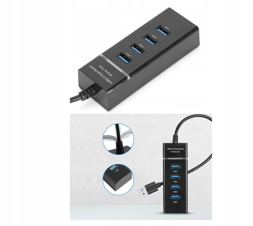 Hub USB 3.0 Port Splitter 4 Ports Splitter Adapter