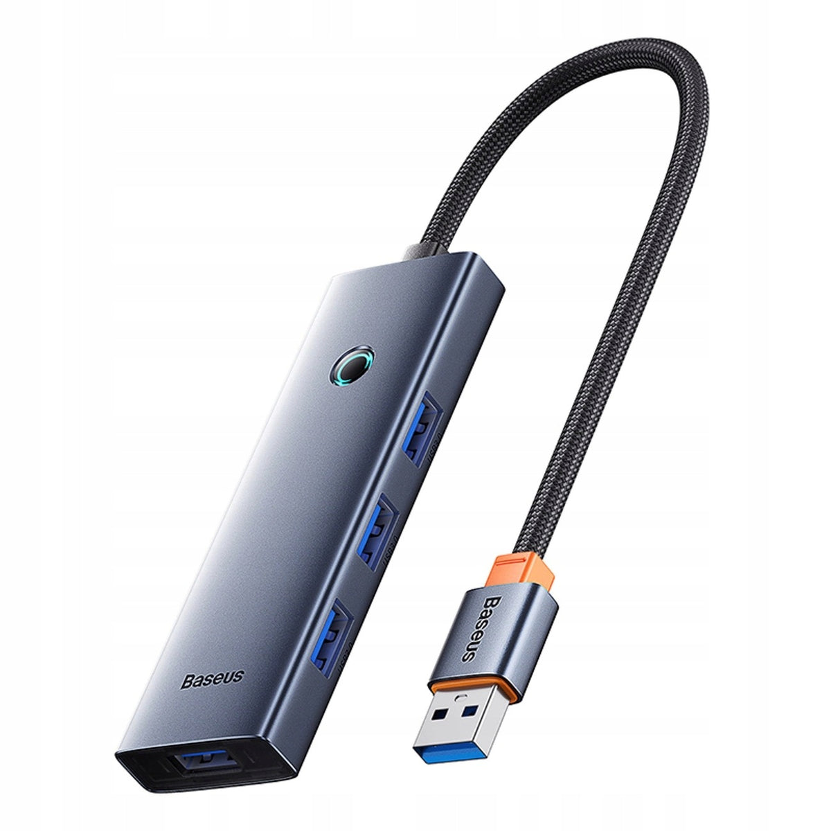 Hub USB-A Baseus UltraJoy Series 4xUSB-A 3.0 1xUSB-C 5V - grey