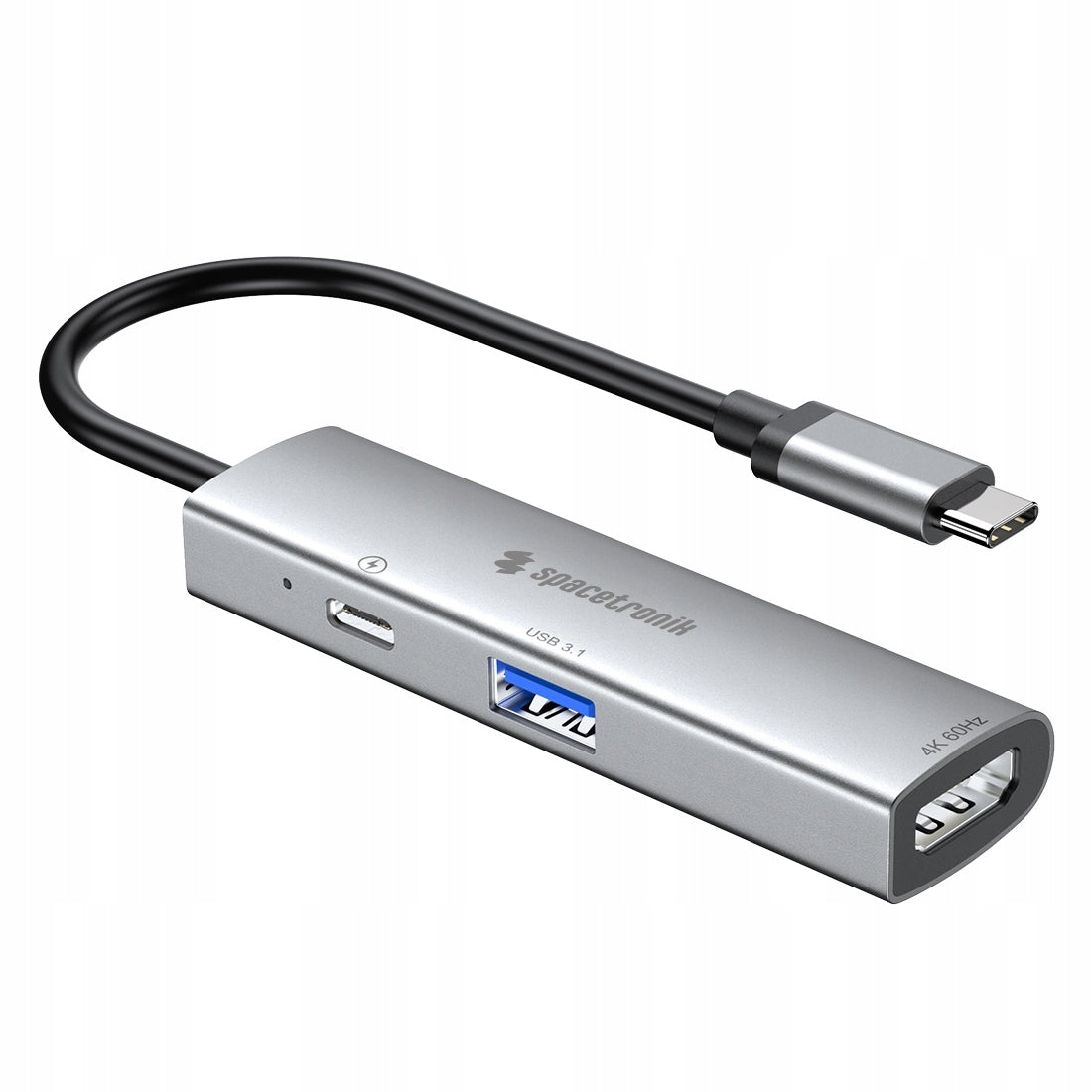 Hub USB-C 4K 60Hz 5Gbps USB-A USB-C HDMI Spacetronik adapter +Cable 12cm